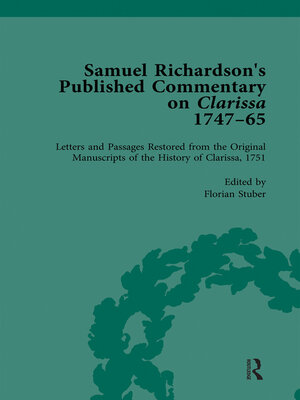 cover image of Samuel Richardson's Published Commentary on Clarissa, 1747-1765 Vol 2